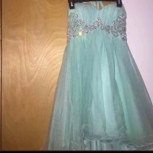 Aqua homecoming dress